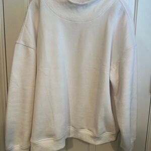 #NWT Women's White Cowl Neck Sweatshirt